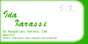 ida karassi business card